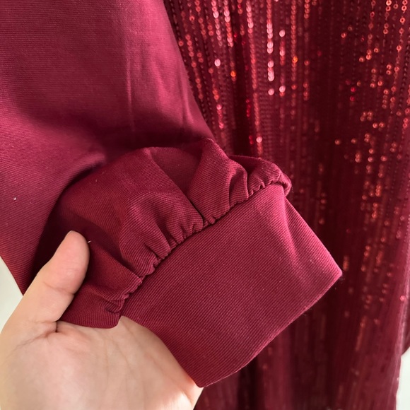 Grace Karin| Midi Sequined Long Sleeve Cocktail Dress - Picture 12 of 15